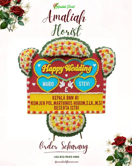 Papan Bunga Pernikahan Sangkapura